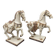Large pair of crackled ceramic horses – China 20th century