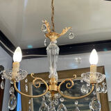 Three-light crystal chandelier