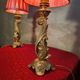 pair of gold steel lamps, bedside, bedroom, new lampshade 35x14, electric ok, clear