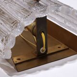 Appliques Orrefors Design XXL de Carl Fagerlund en verre et laiton, années 1960