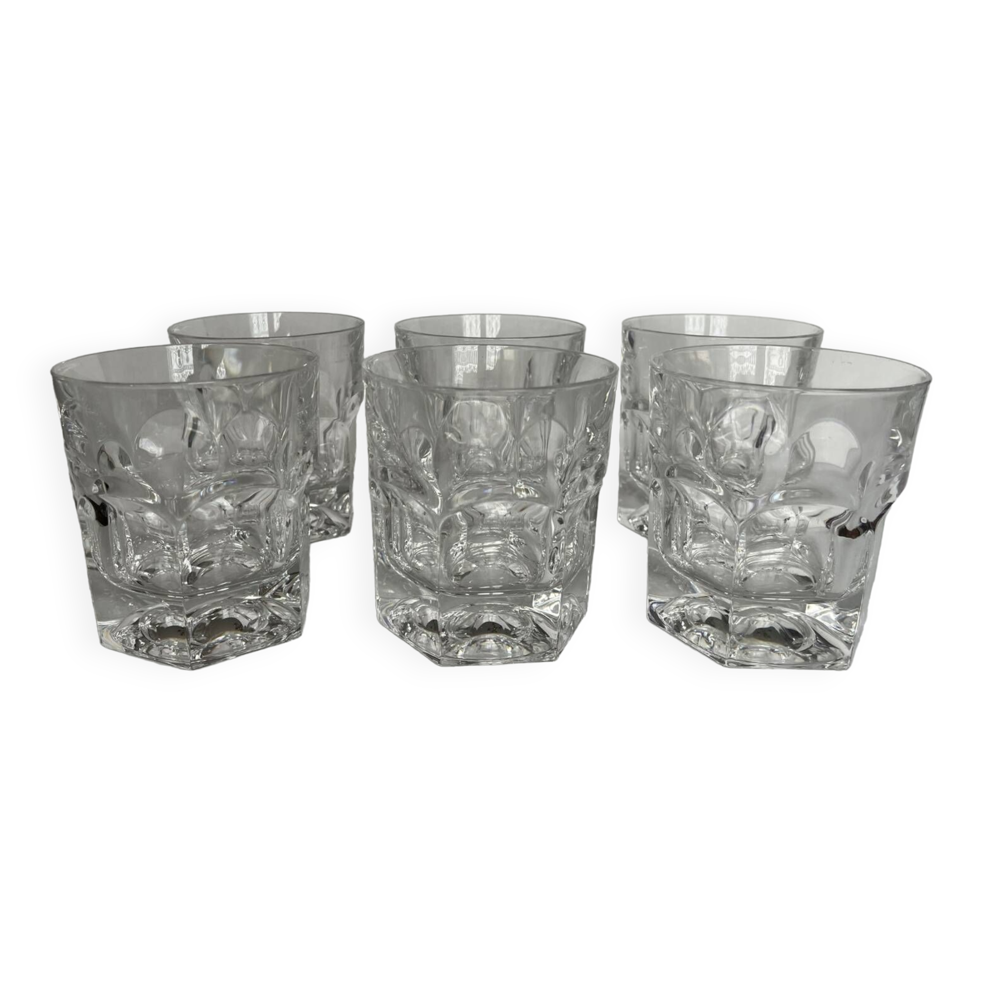 6 verres à whisky en cristal