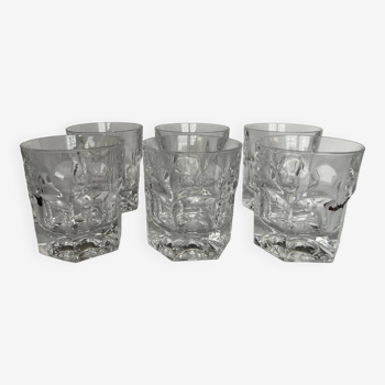 6 crystal whiskey glasses