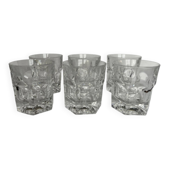 6 verres à whisky en cristal