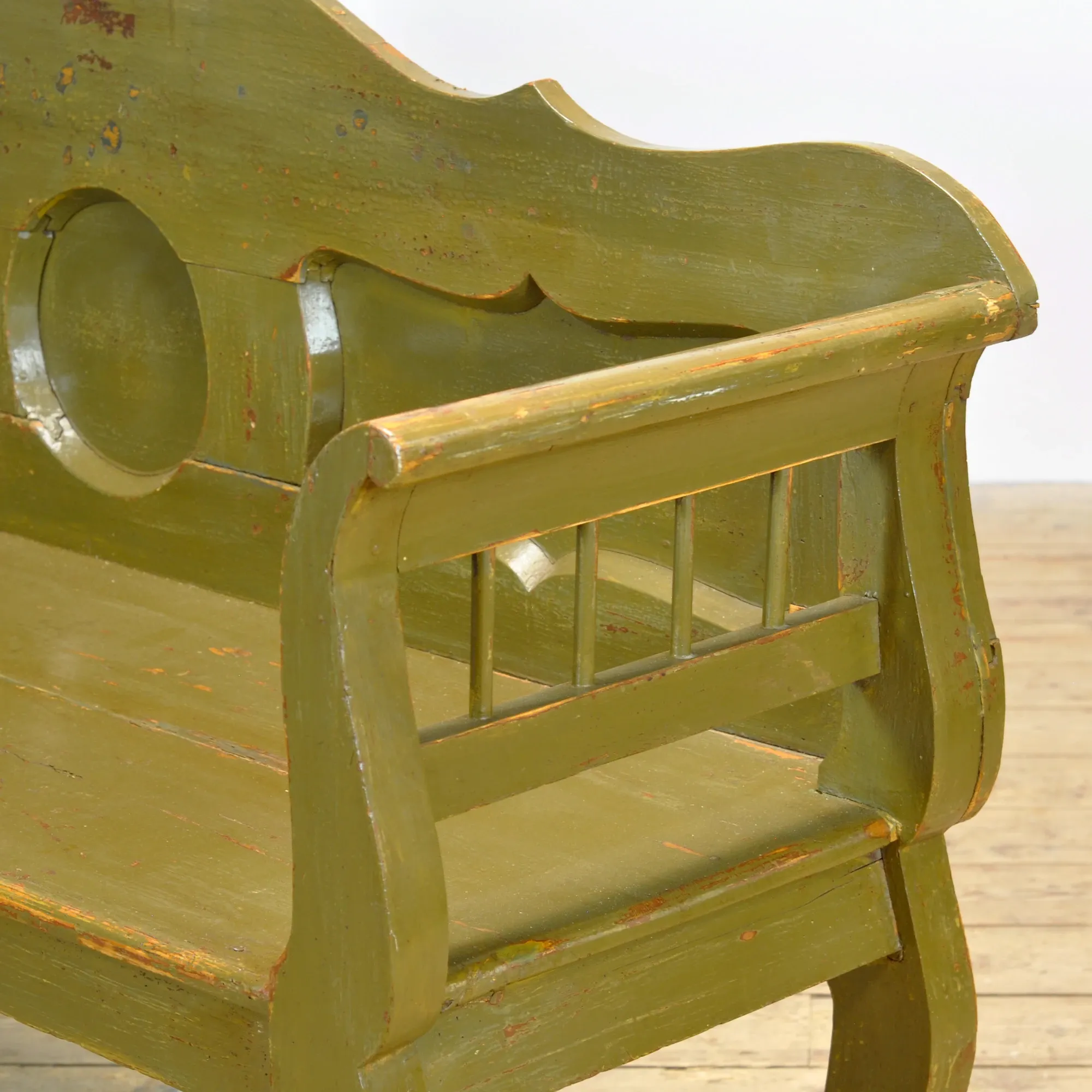 Antique pine bench, 1900s