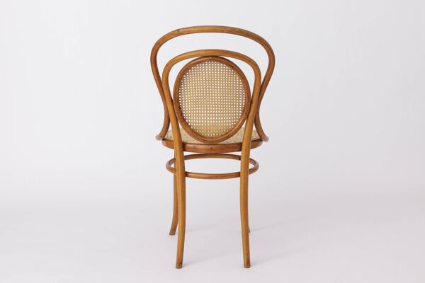 Chaise Fischel vintage rare   Années 1920-1940   Assise en bois courbé restaurée   Antique