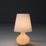 Floor lamp in white opaline glass, 1970's, italy