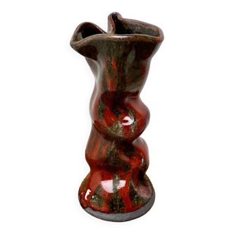 Delahay P ceramic crumpled vase