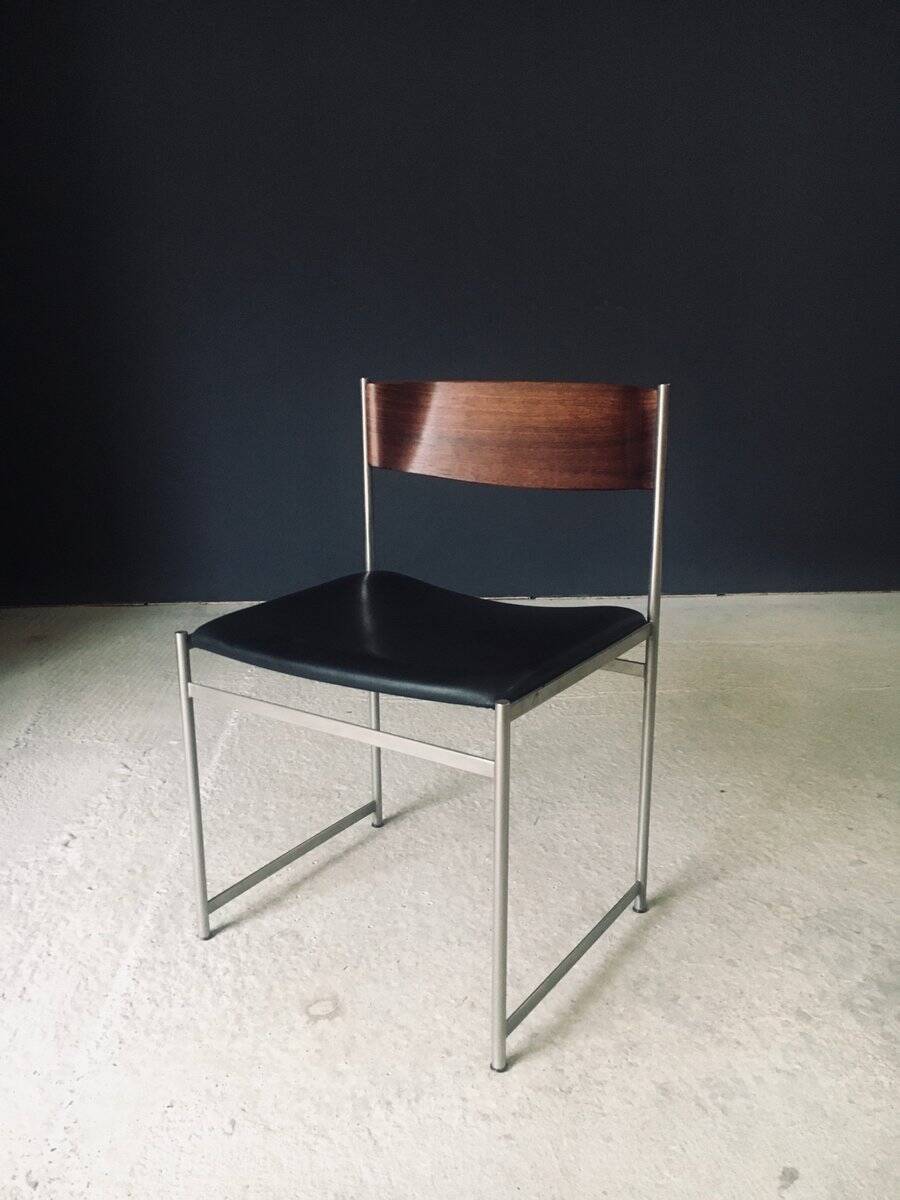 Mid-Century Modern SM08 Dining Chair Set by Cees Braakman for Ums Pastoe, Netherlands, 1960s, Set of 5