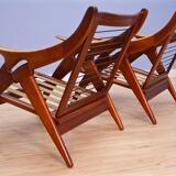 Set of 2 lounge chairs 'De Knoop' in teak by De Ster, 1960s