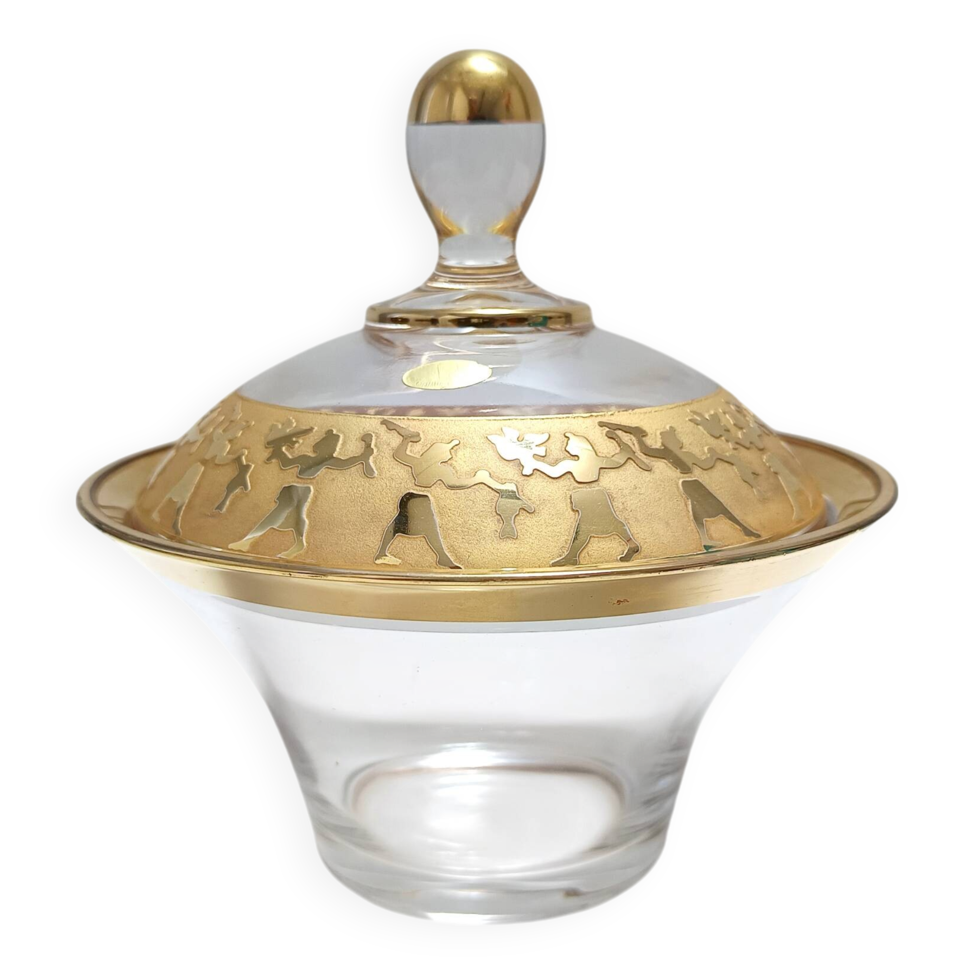 Crystal Trinket Bowl with Gold Details