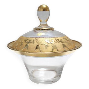 Crystal Trinket Bowl with Gold Details