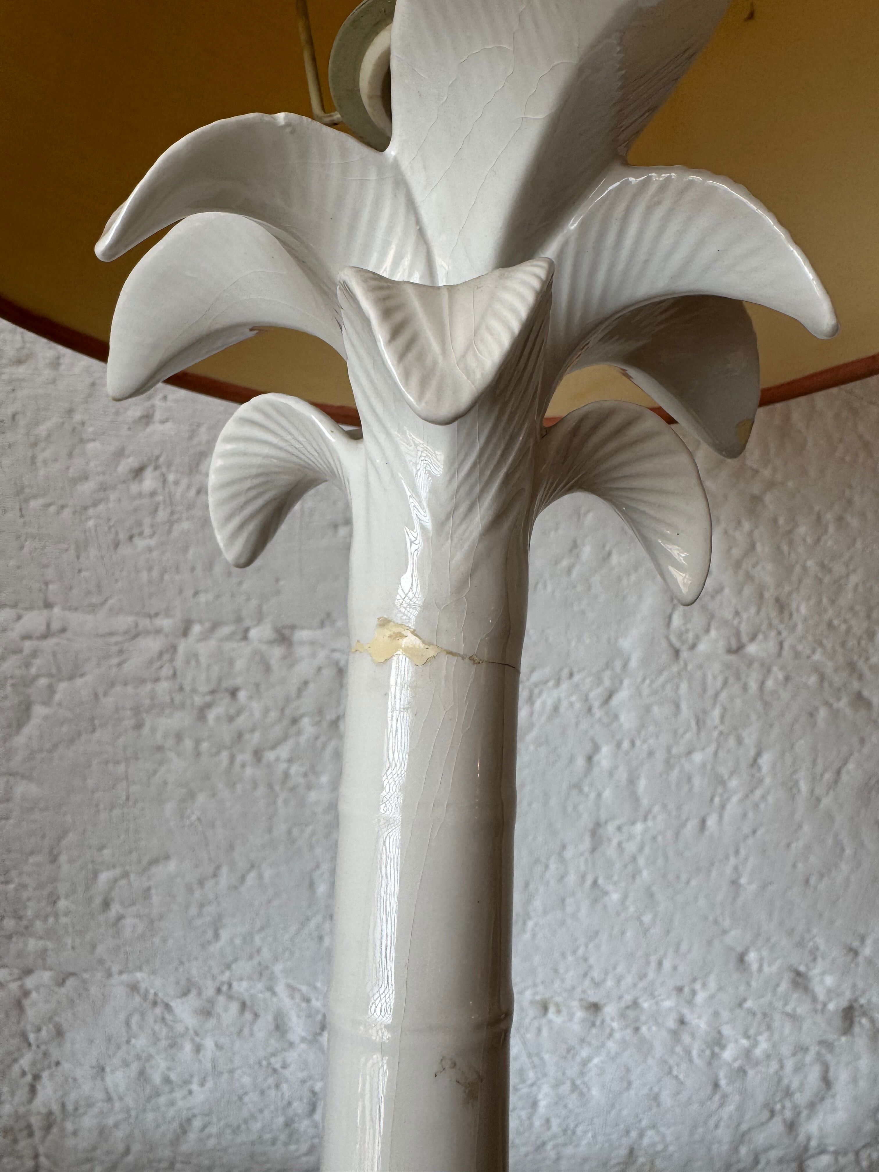 Ceramic palm tree lamp Tommaso Barbi 1960s