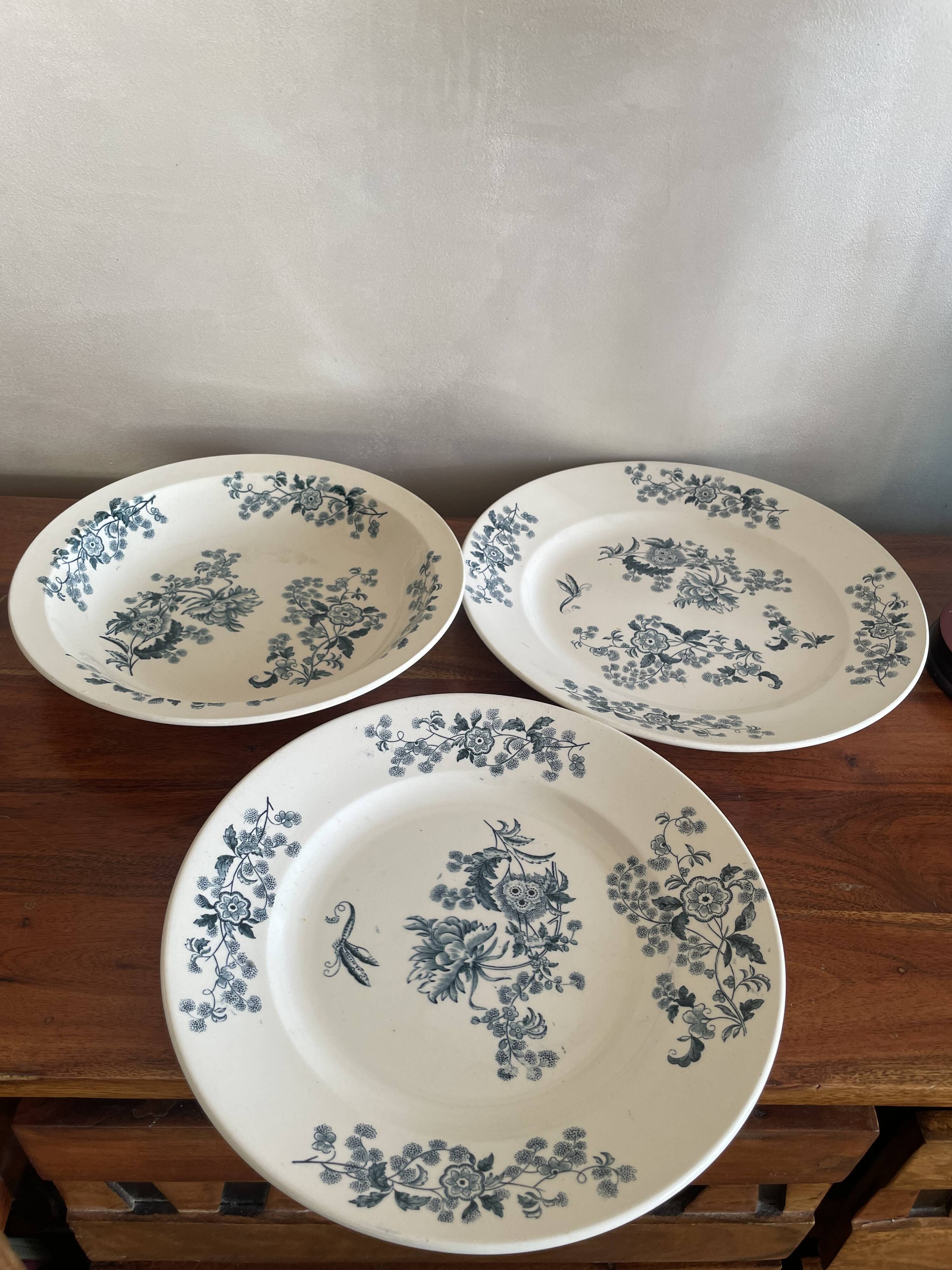 3 dishes Longwy Ycho