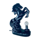 Ceramic and opaline horse lamp