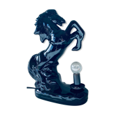 Ceramic and opaline horse lamp