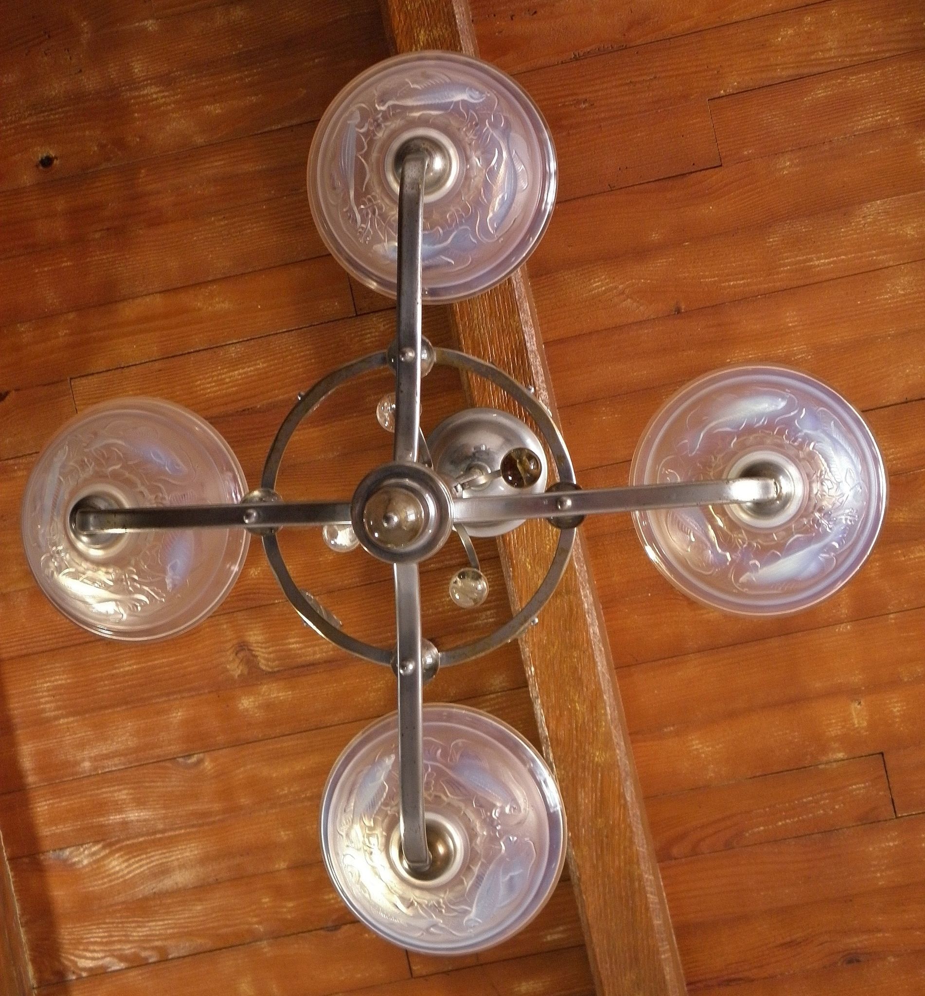 Lustre aux poissons années 40