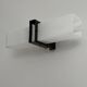 Simple white plexiglass wall light with a black metal frame, 1970s, Germany.