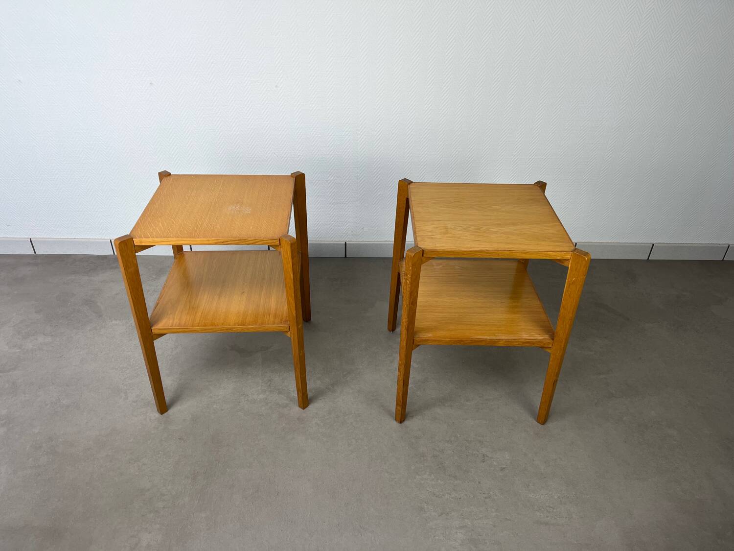 Pair of 1950s modernist side tables.