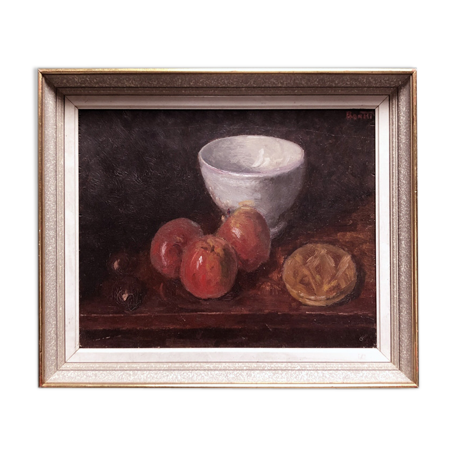 Old still life painting by Boutet