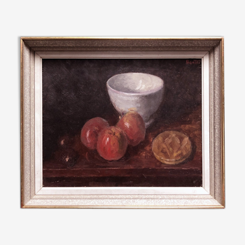 Old still life painting by Boutet