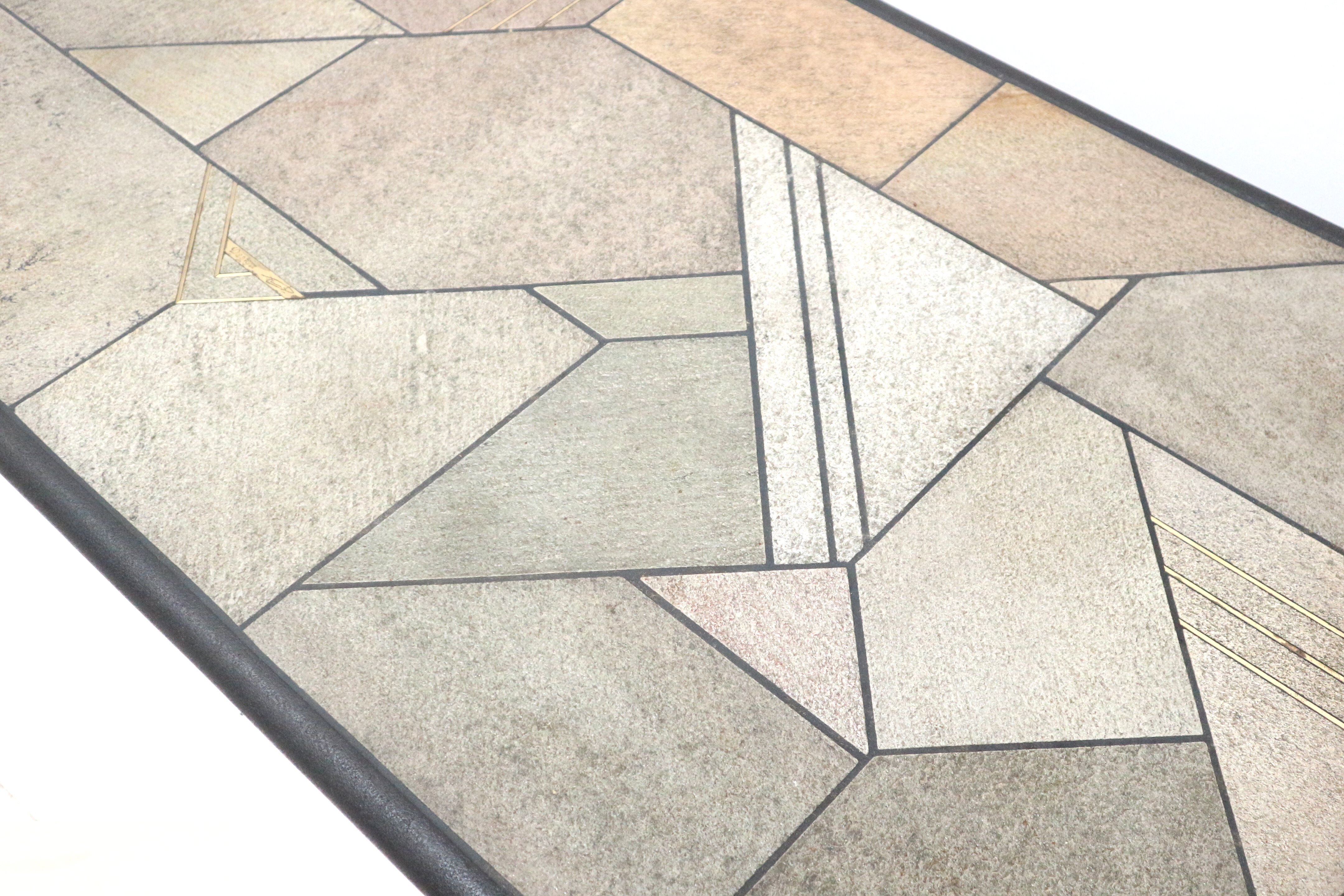 Vintage Brutalist coffee table by Fedam from the 1980s