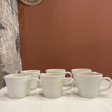 Mug en gré émaillé blanc cassé