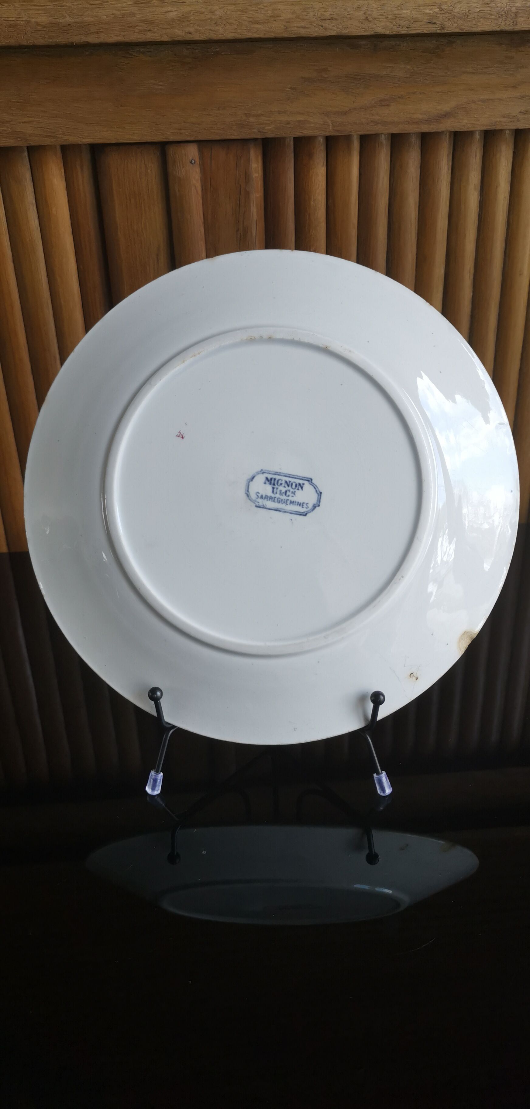 Old flat plate Iron Earth model "Mignon", U et Cie Sarreguemines