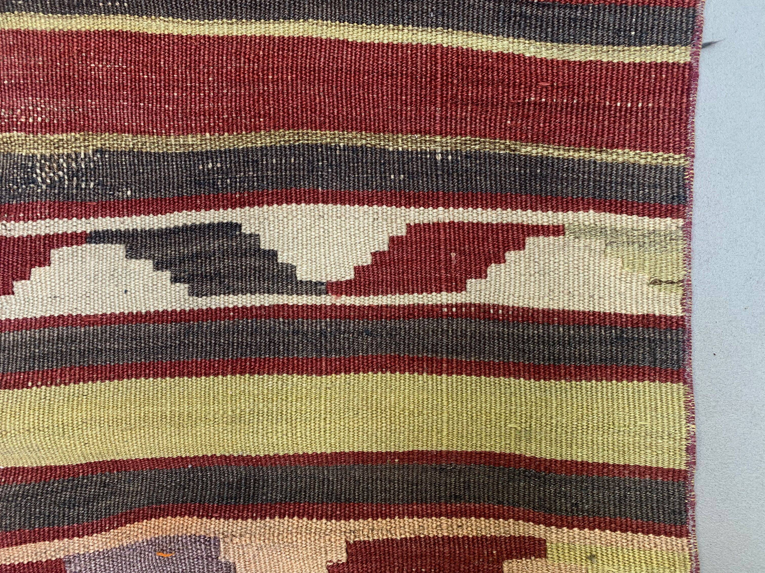 Old Turkish narrow Kilim Runner 265x52 cm shabby chic, vintage kelim