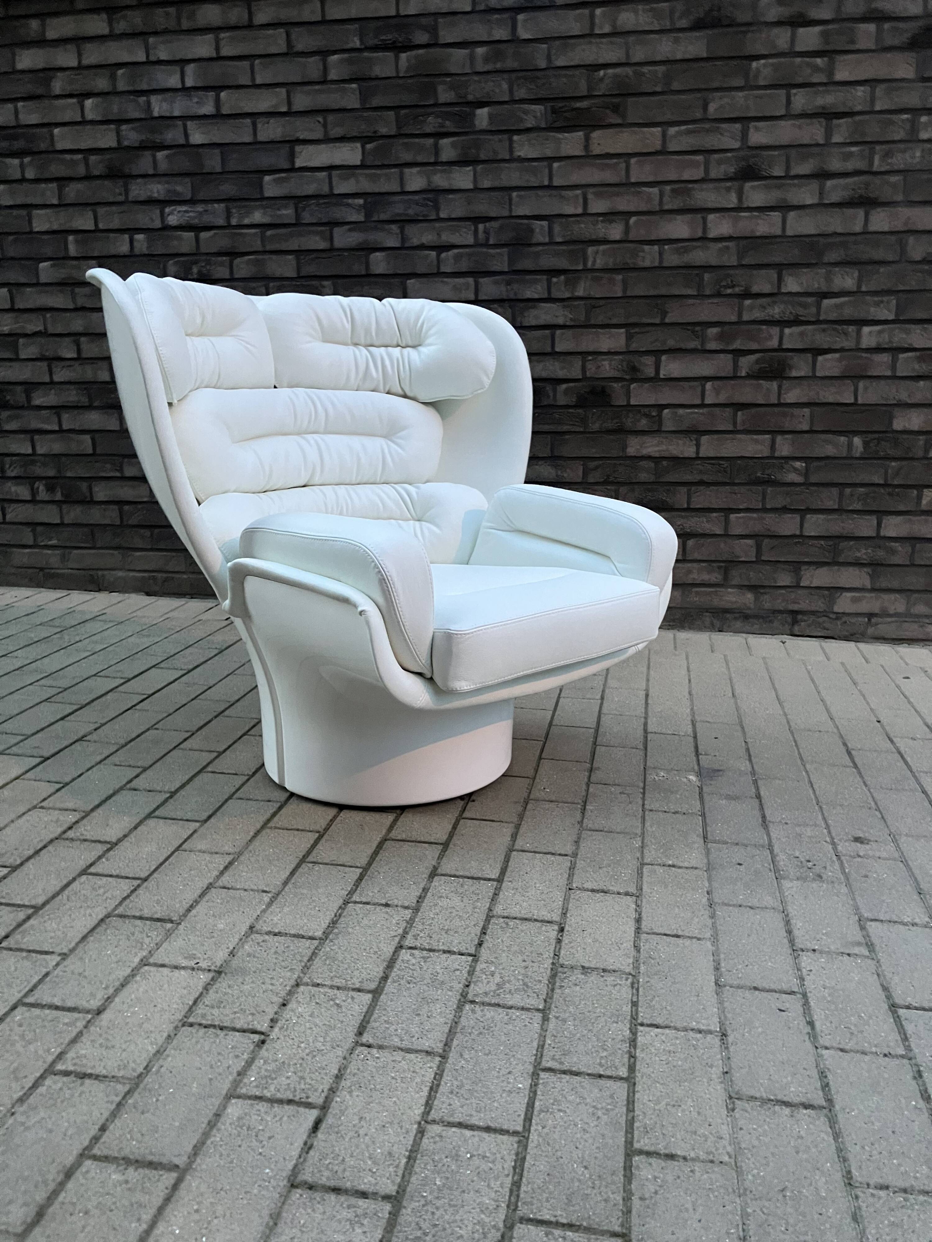 White Elda Joe Colombo chair Longhi, new condition!
