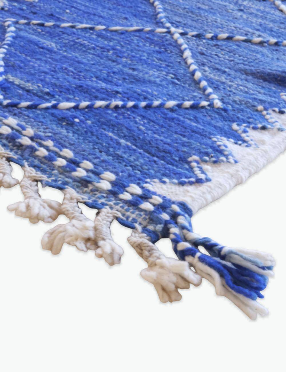 Tapis de couloir bleu