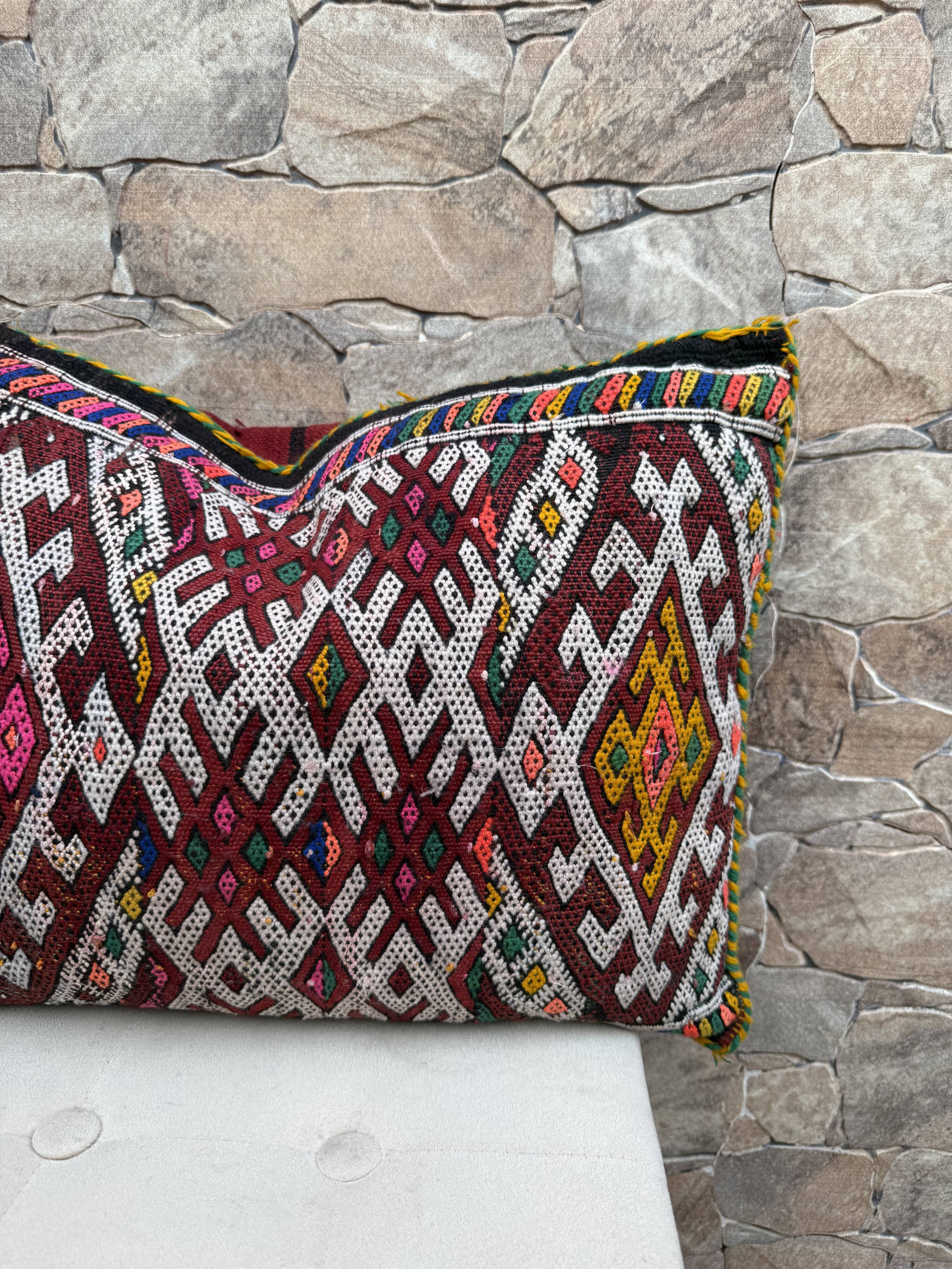 Moroccan pillowcase, Berber cushion cover, woven pillowcase