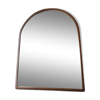 Charles X rounded wooden wall mirror, 19th century mercury mirror