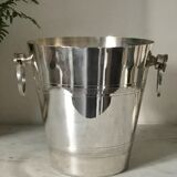 Silver metal champagne bucket