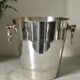 Silver metal champagne bucket