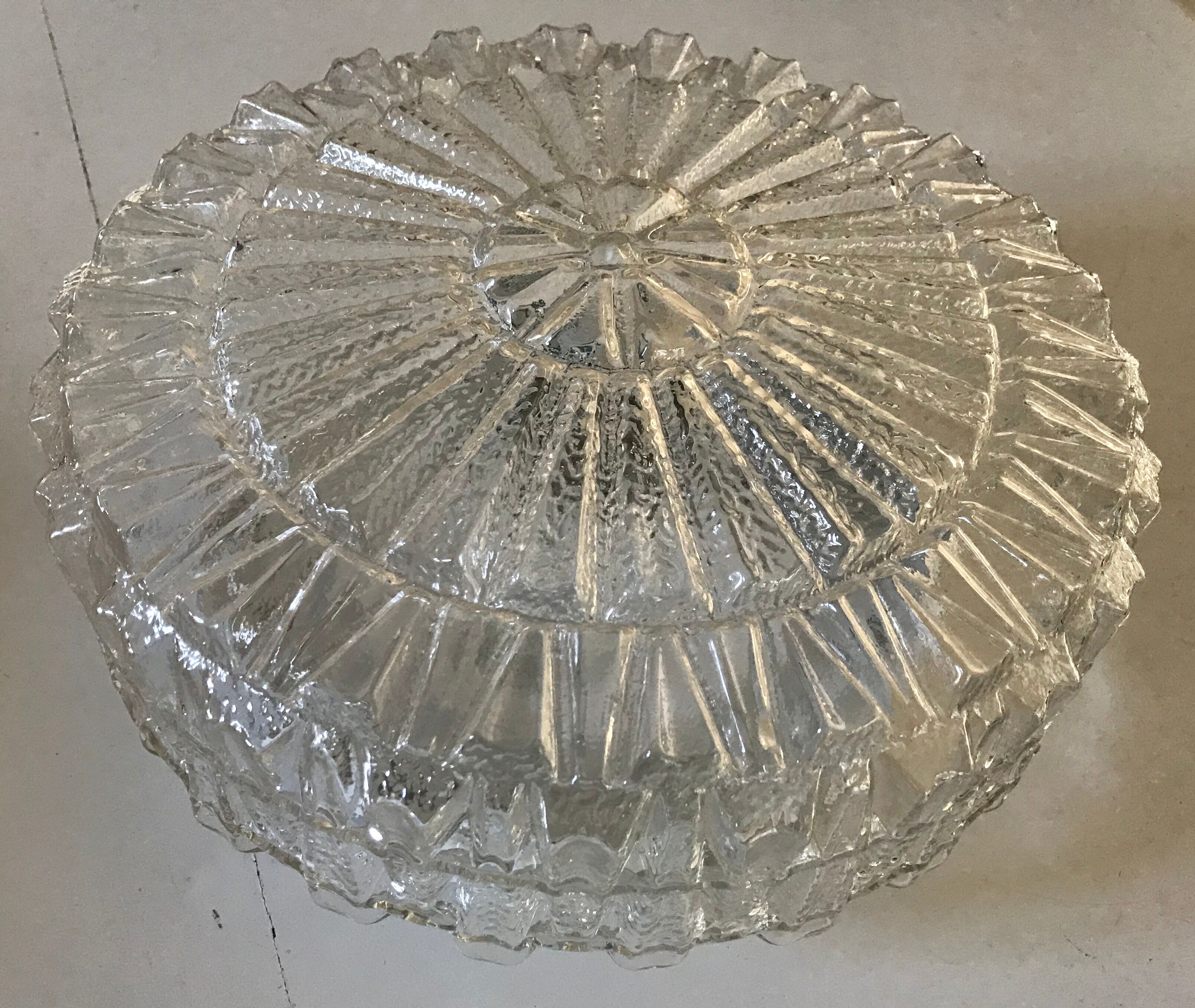 Vintage moulded glass ceiling light