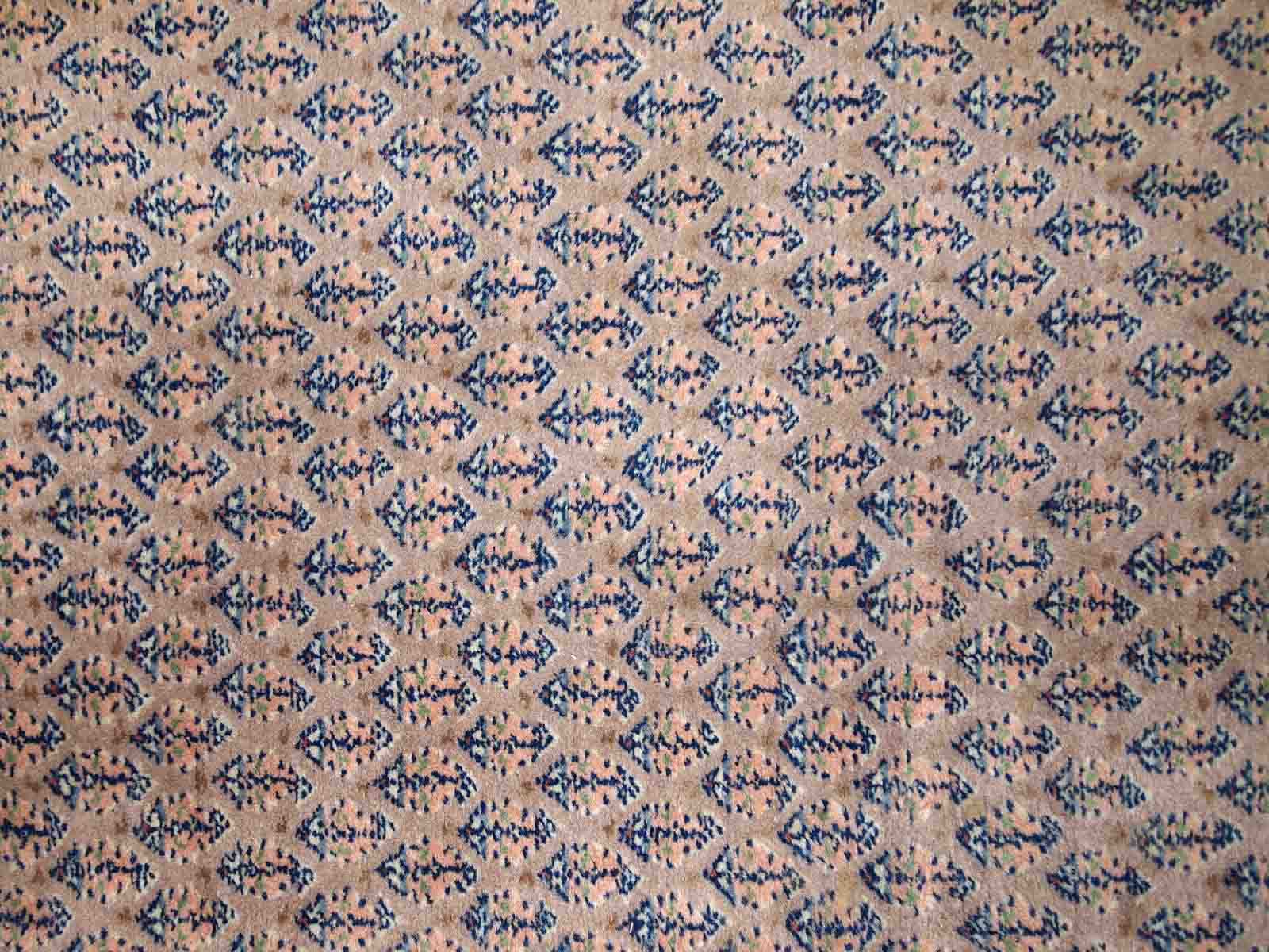 Vintage Indian Carpet Seraband handmade 74cm x 301cm 1970s, 1C813