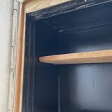 Enfilade meuble de métier chêne portes vitrées