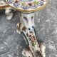 Pair of dragon candlesticks in Desvres earthenware, Rouen