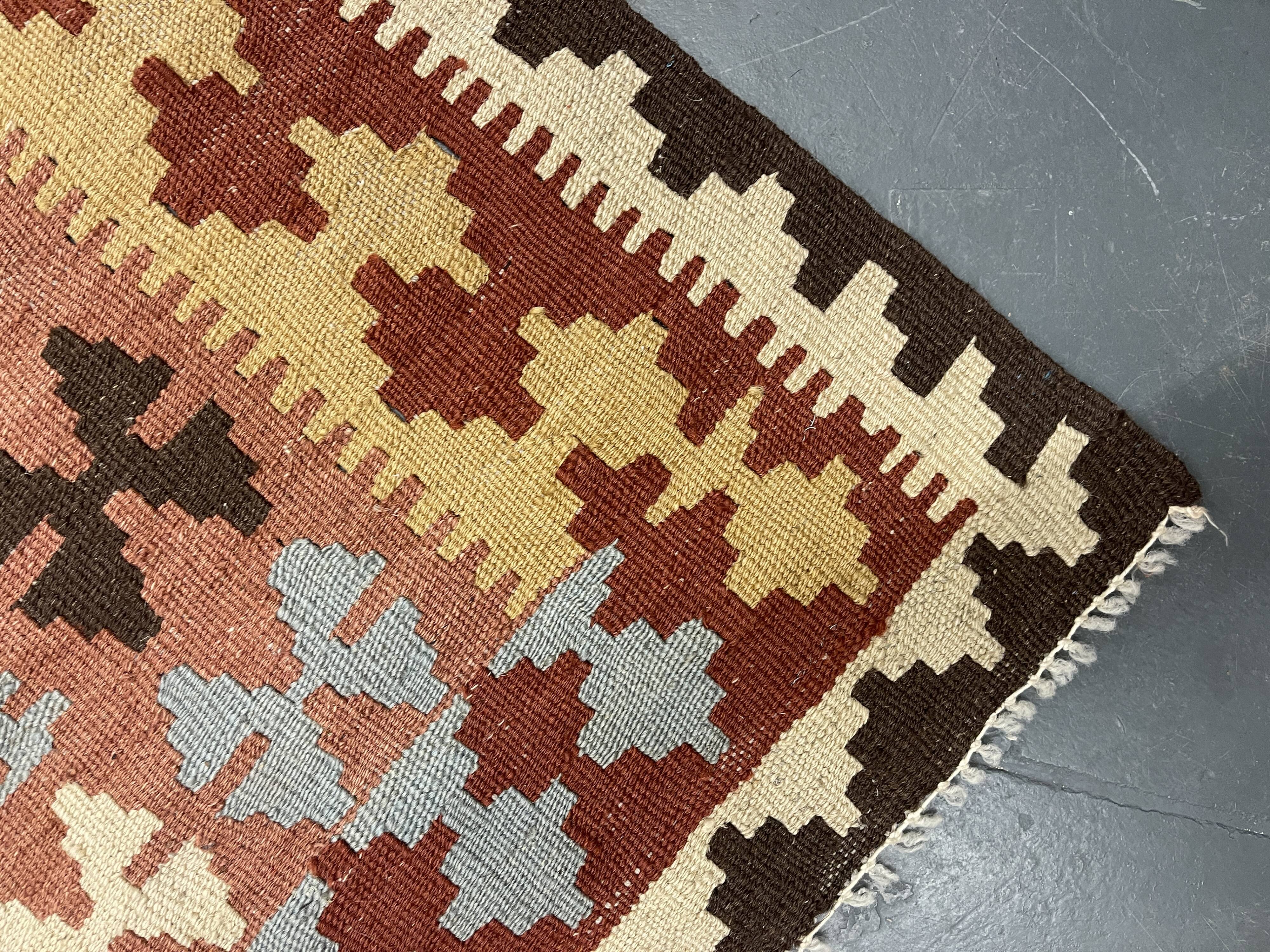 Traditional Multicolour Kilims Wool Area Geometric Carpet Tribal Kilim Rug