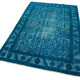 Handmade contemporary oriental 1970s 140 cm x 230 cm turquoise carpet