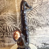 Ceramic sax lamp 1980