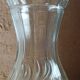 Pair of vintage carved glass vases
