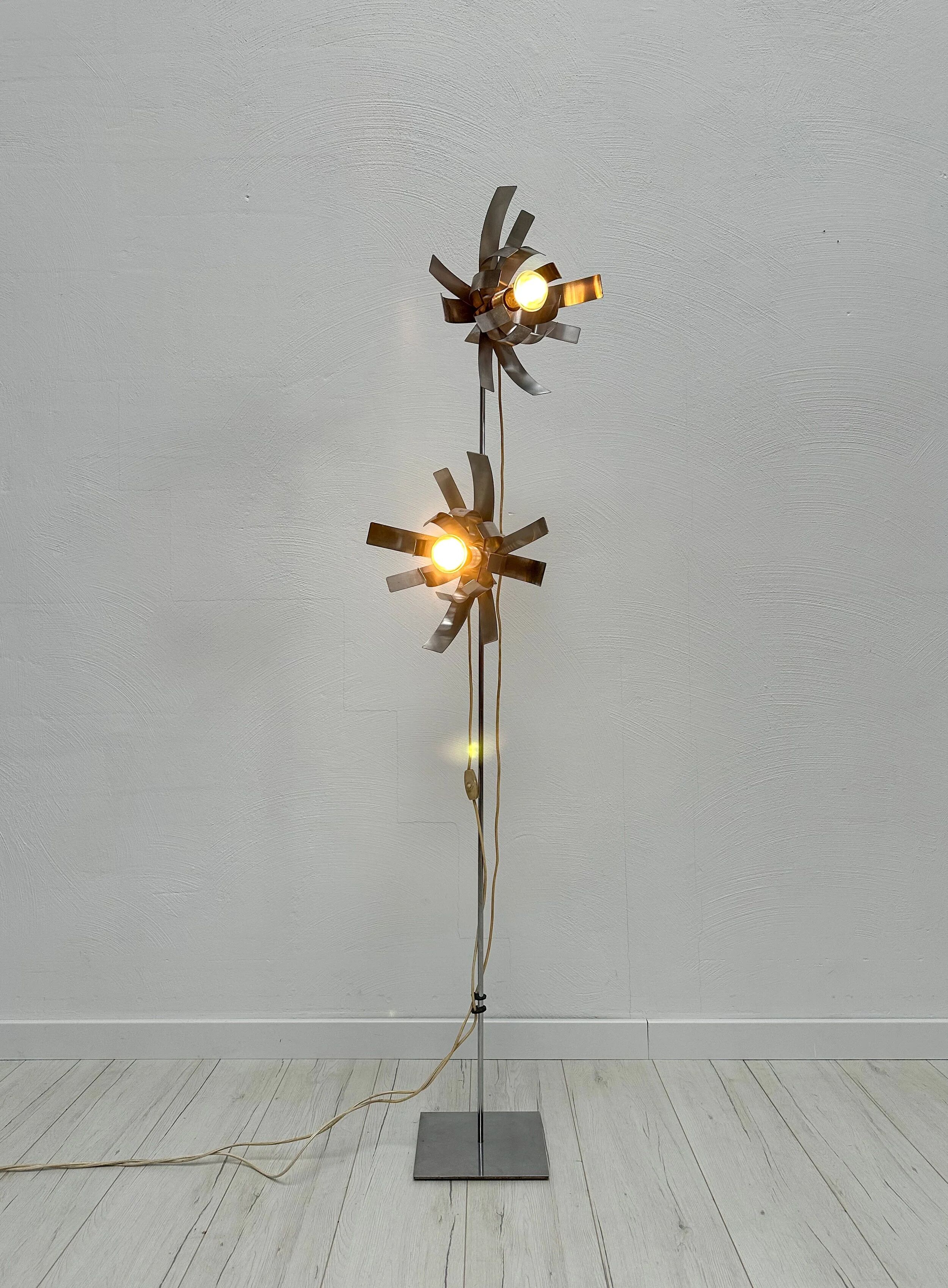 1970s Vintage Sculptural French Floor Lamp by Jocelyne Trocmé for Oxar