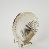 Large silver-plated shell-shaped bowl, 1950.