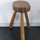 Brutalist stool, 70s, in olive tree