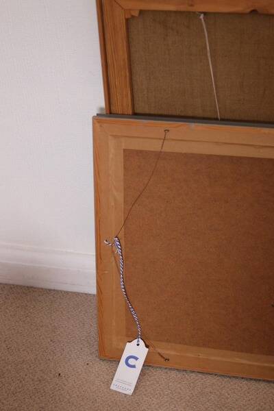 Original Swedish oil on panel – “Coastal Landscape” by Carl Deelsbo (1908–1982) – vintage & framed – 45.5 × 53.5 cm