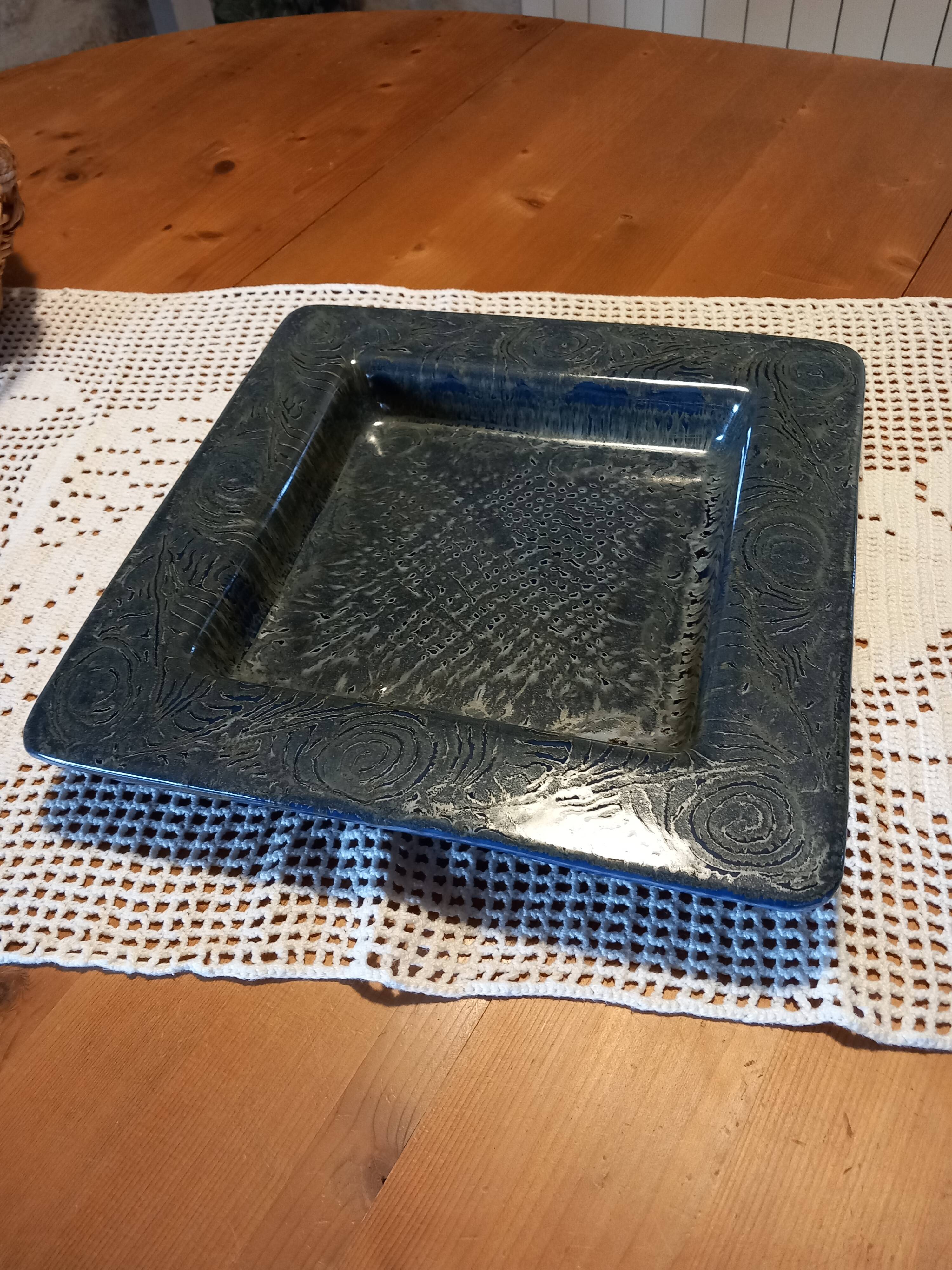 Glazed ceramic centrepiece signed Vila Clara