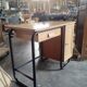 1950s desk in wood and tubular metal
