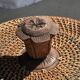 Large Indonesian wicker fishing basket with lid H65 D33