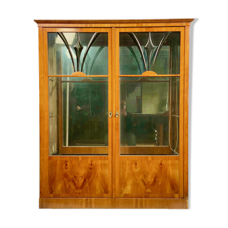 Biedermeier window in cherry veneer, Circa 1820 Austria